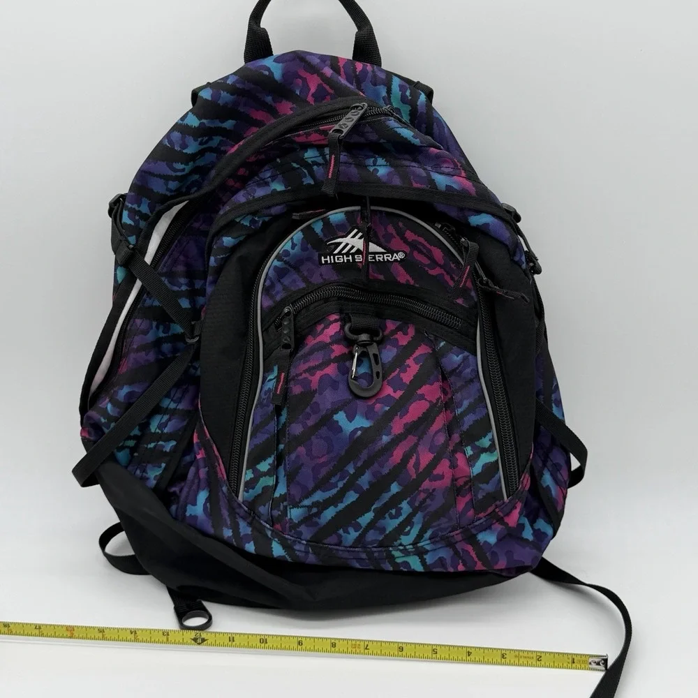 High Sierra Fatboy Backpack Pink Purple Teal School Bag Suspension Strap 19.5